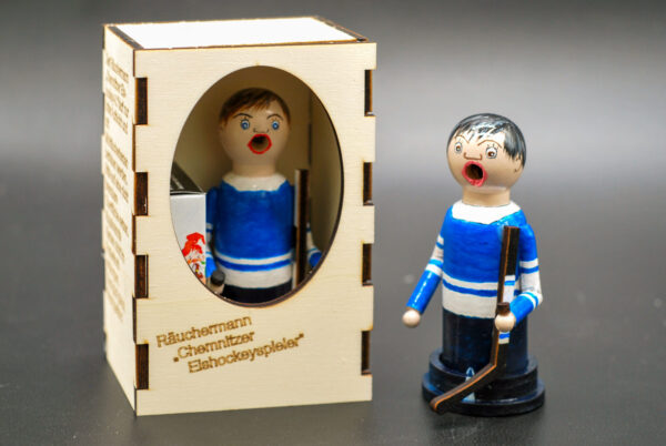 Miniräuchermann „Chemnitzer Eishockeyspieler“