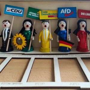 Räuchermänner- und Frauen der Parteien im Deutschen Bundestag